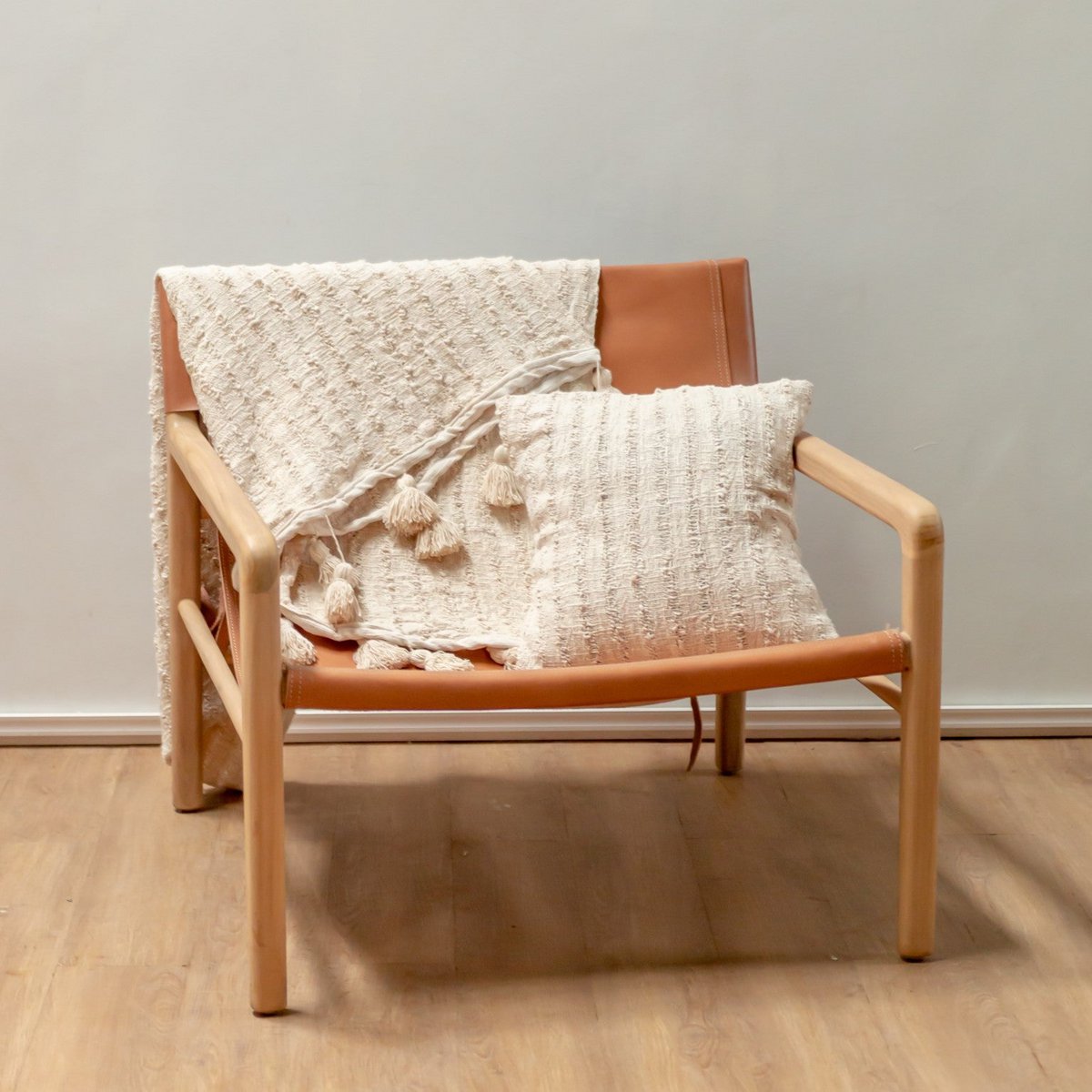 ANKASCHU | Baumwolle | Kissenbezug „Rahayu“ – Natur