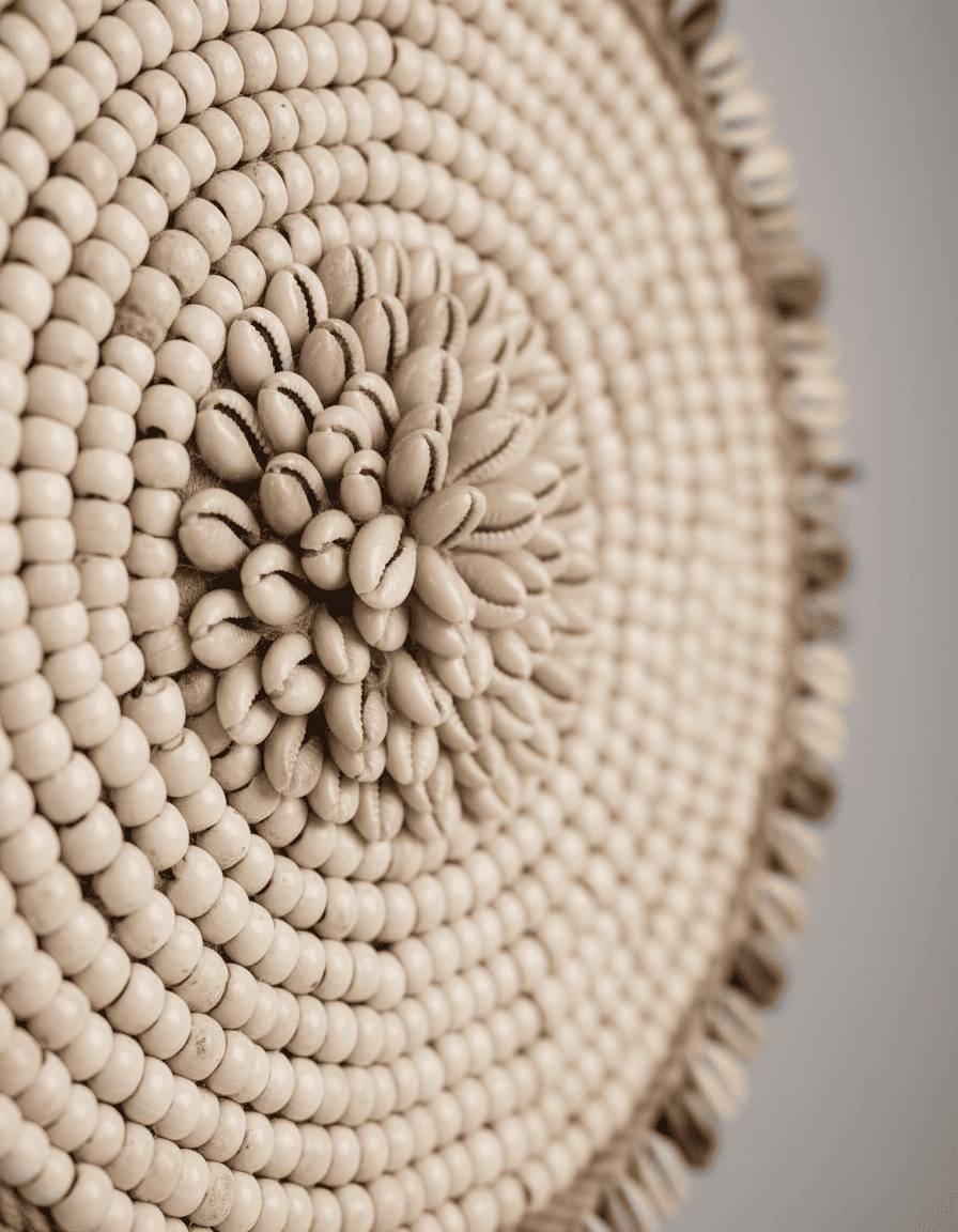 ANKASCHU | Natürliche Muscheln | Muschel „Martinique“ auf Ständer – Naturweiß