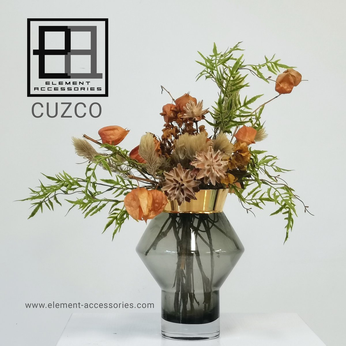CUZCO GO – Glasvase mit 24k Goldrand