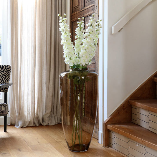 Vase „Kongo Taupe“ – Hohe Glasvase mit ruhiger Präsenz