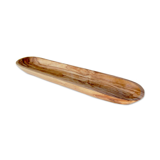 Baguette- & Olivenschale aus Olivenholz – ca. 30 cm