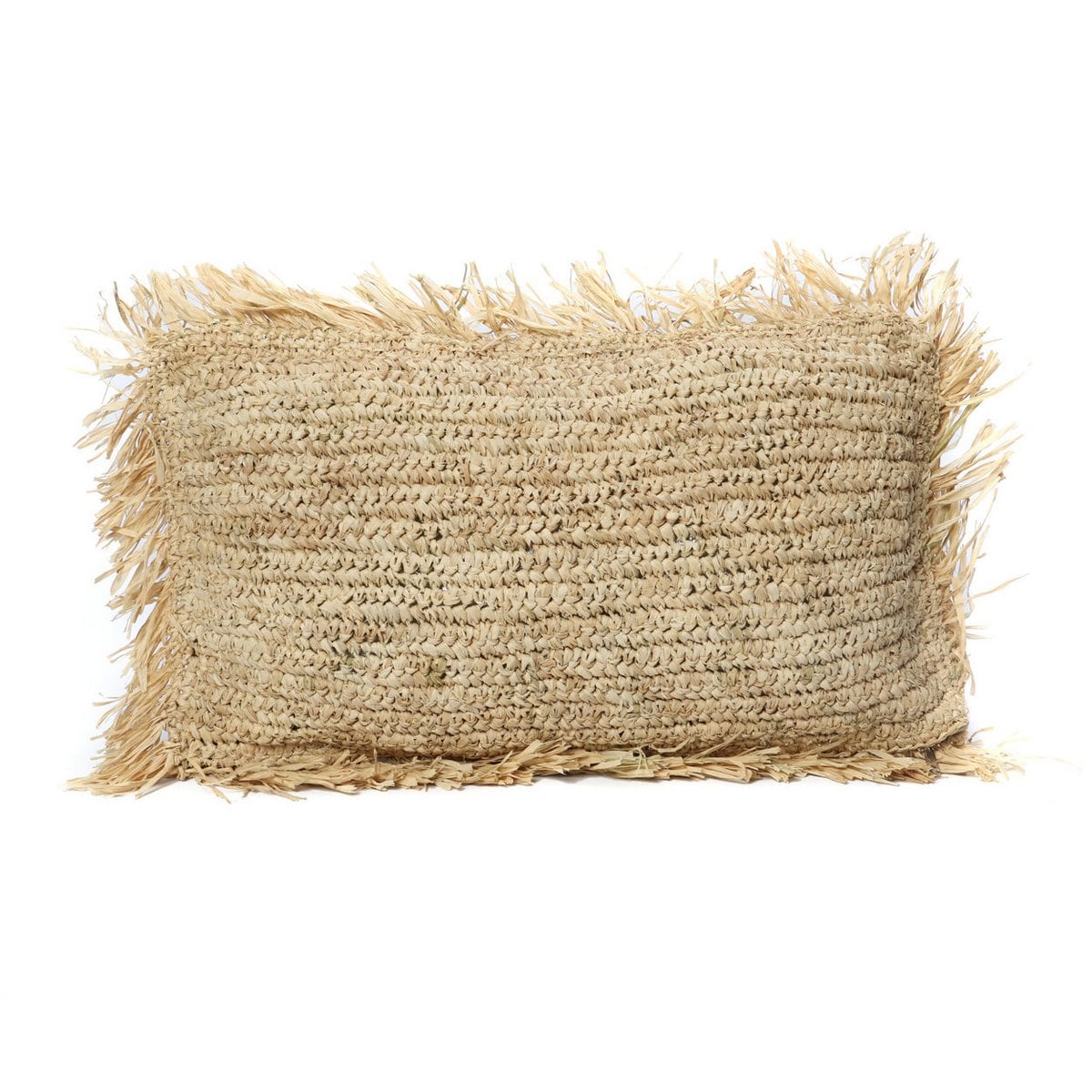 Raffia-Kissenbezug – Rechteckig, Natur (30 × 50 cm)