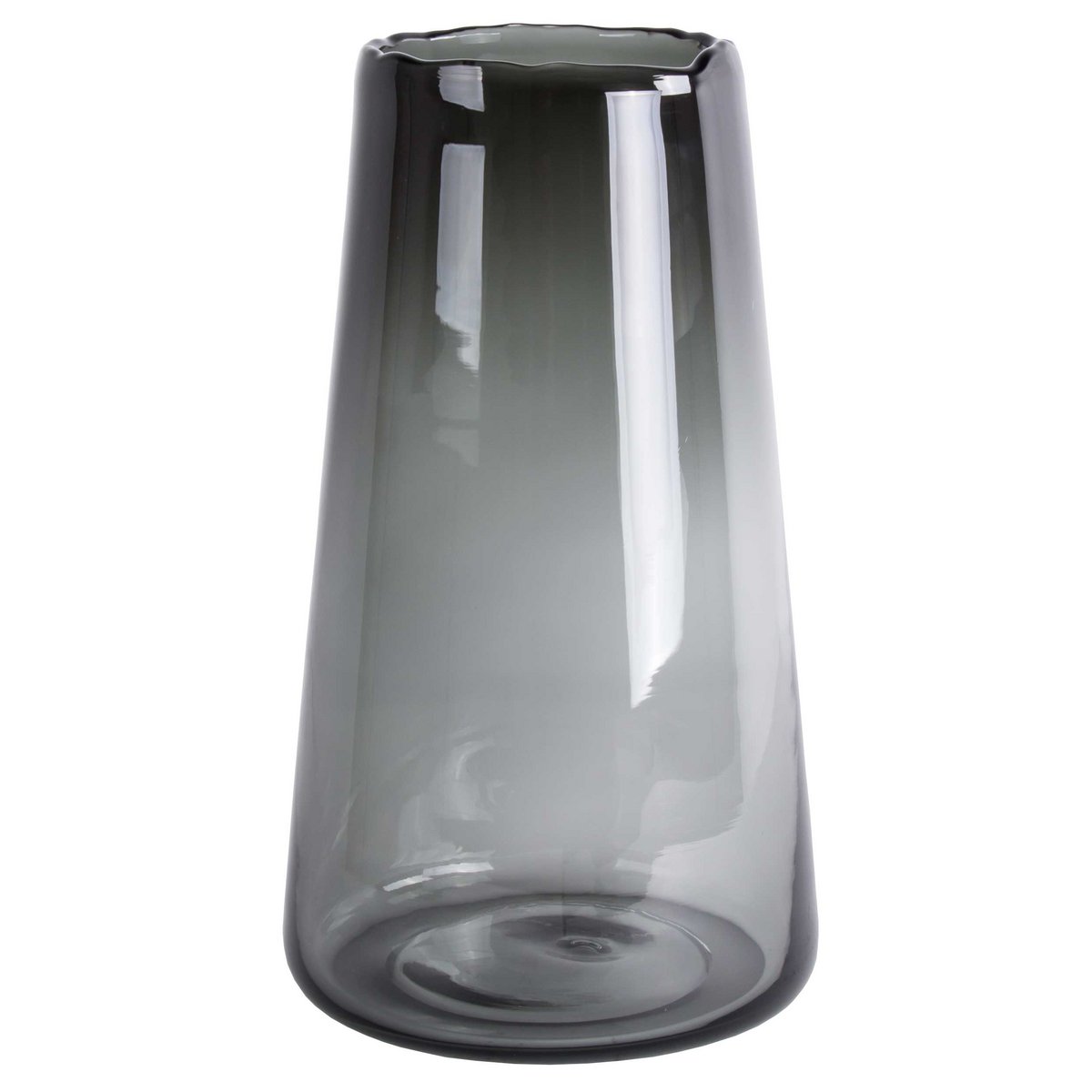 Vase „Geheimer Schrei“ – Rauchgraues Glas mit klarer Silhouette