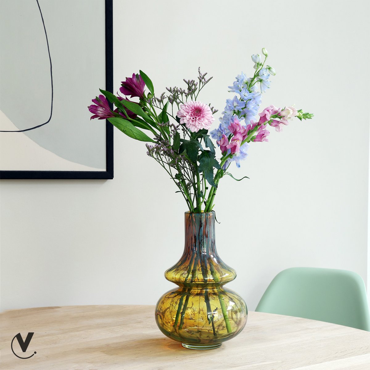 Vase „Yala“ – Kristallglas mit holographischer Lichtwirkung