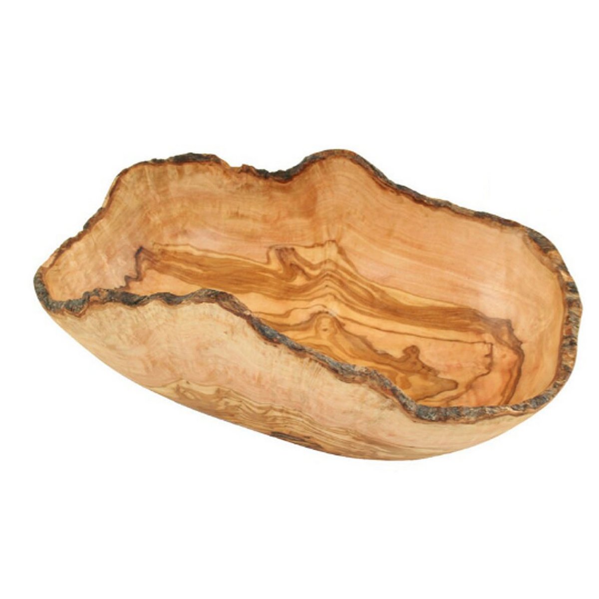 Olivenholz-Schale „TERRA“ – Allzweck-Schale, handgefertigt (ca. 30–33 cm)