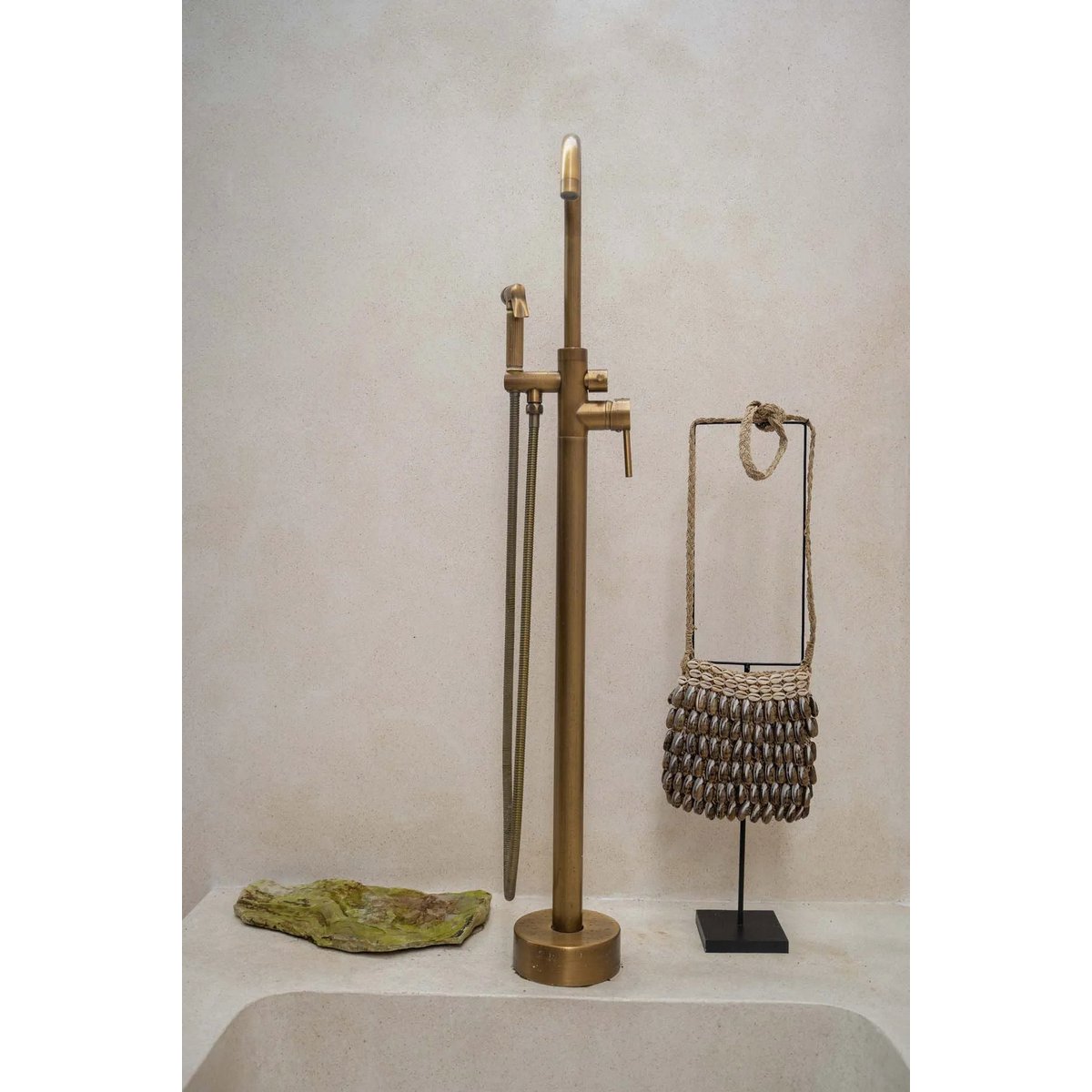 Handgefertigte Muschel-Geldbörse | Handgefertigtes Boho Dekostück aus Naturfasern