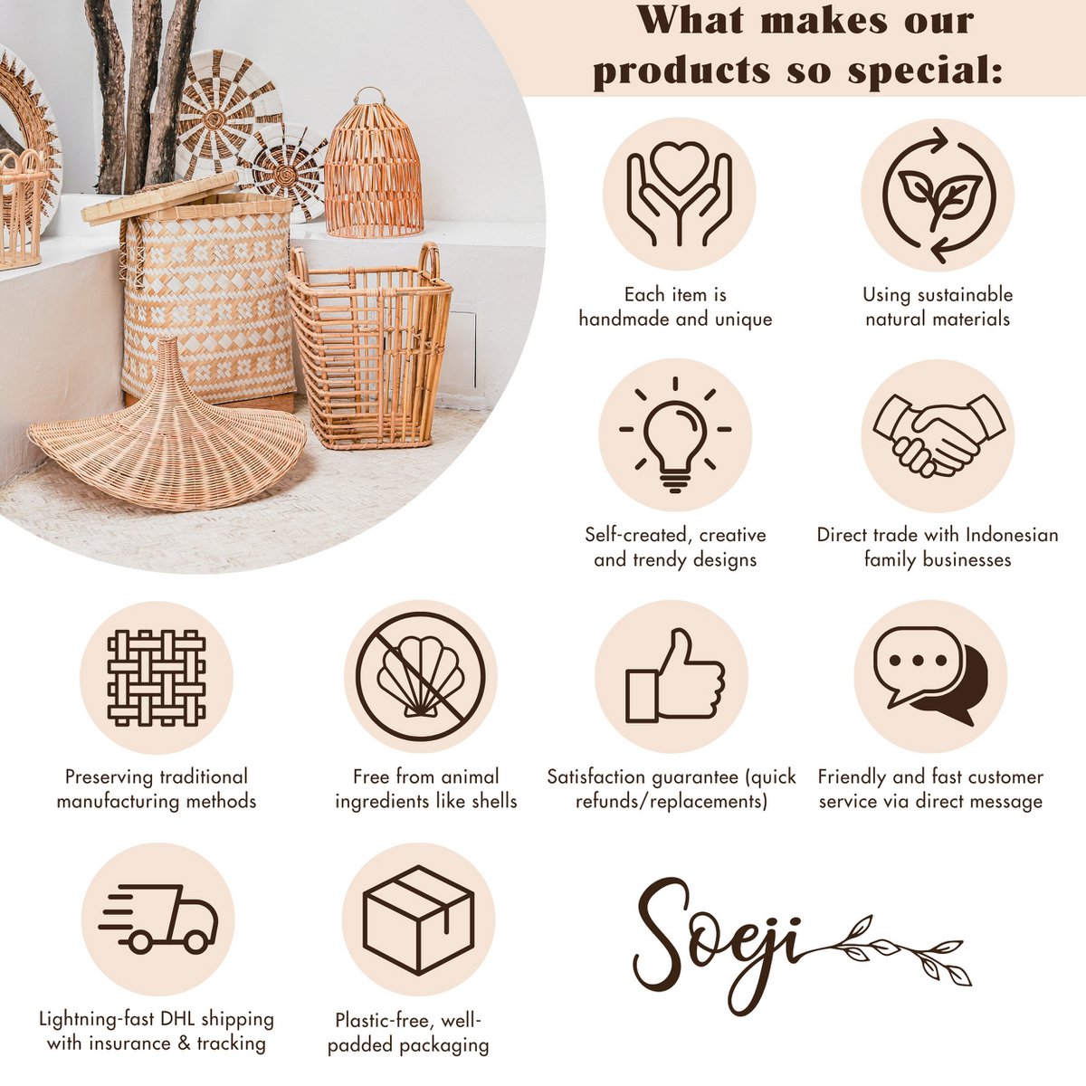 Sawah – Großer Teppich aus Wasserhyazinthe