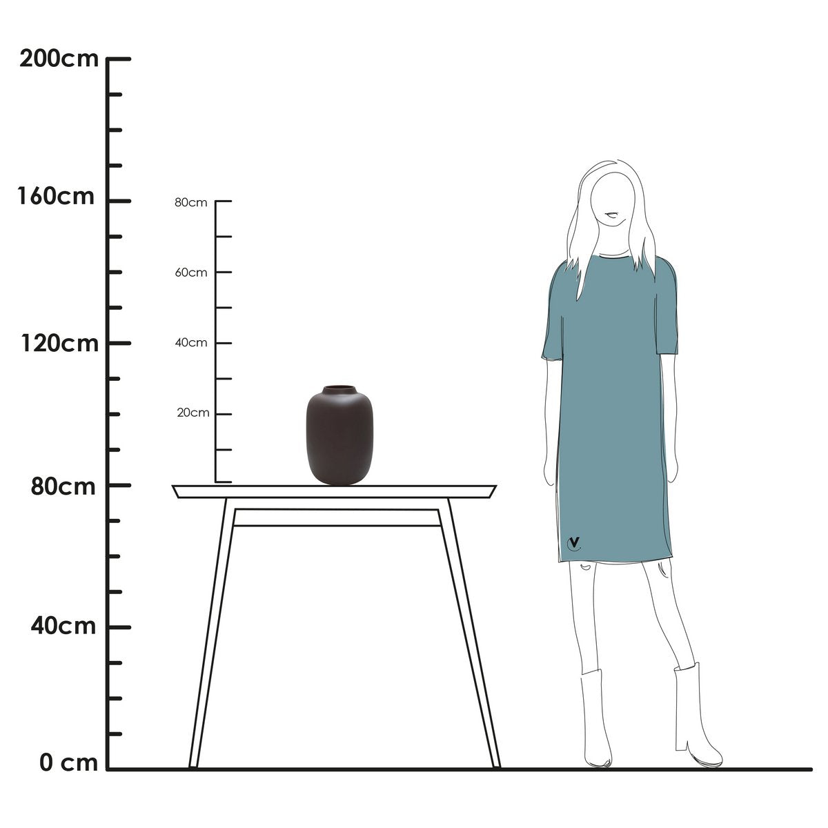 Vase „Arctic Matte“ – Skulpturale Form in matter Oberfläche