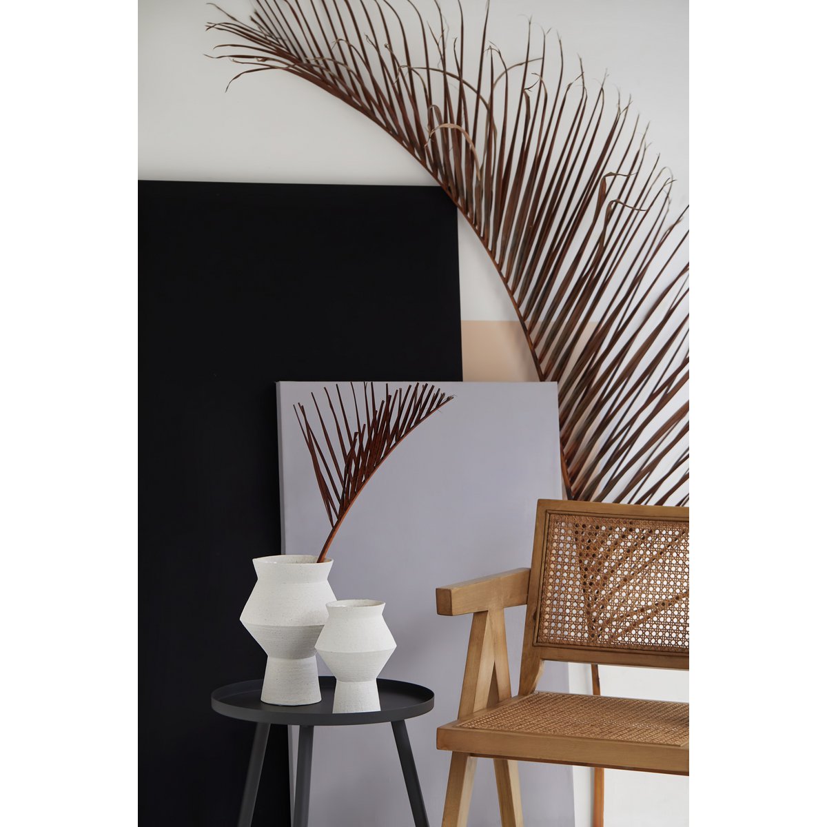 Cuzco 20 Weiß – Keramikvase mit strukturierter Oberfläche