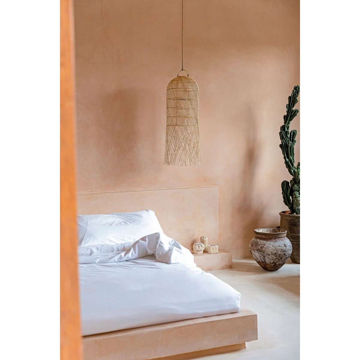 Tintenfisch-Anhänger – Hängeleuchte aus Naturfasern (Größe M)