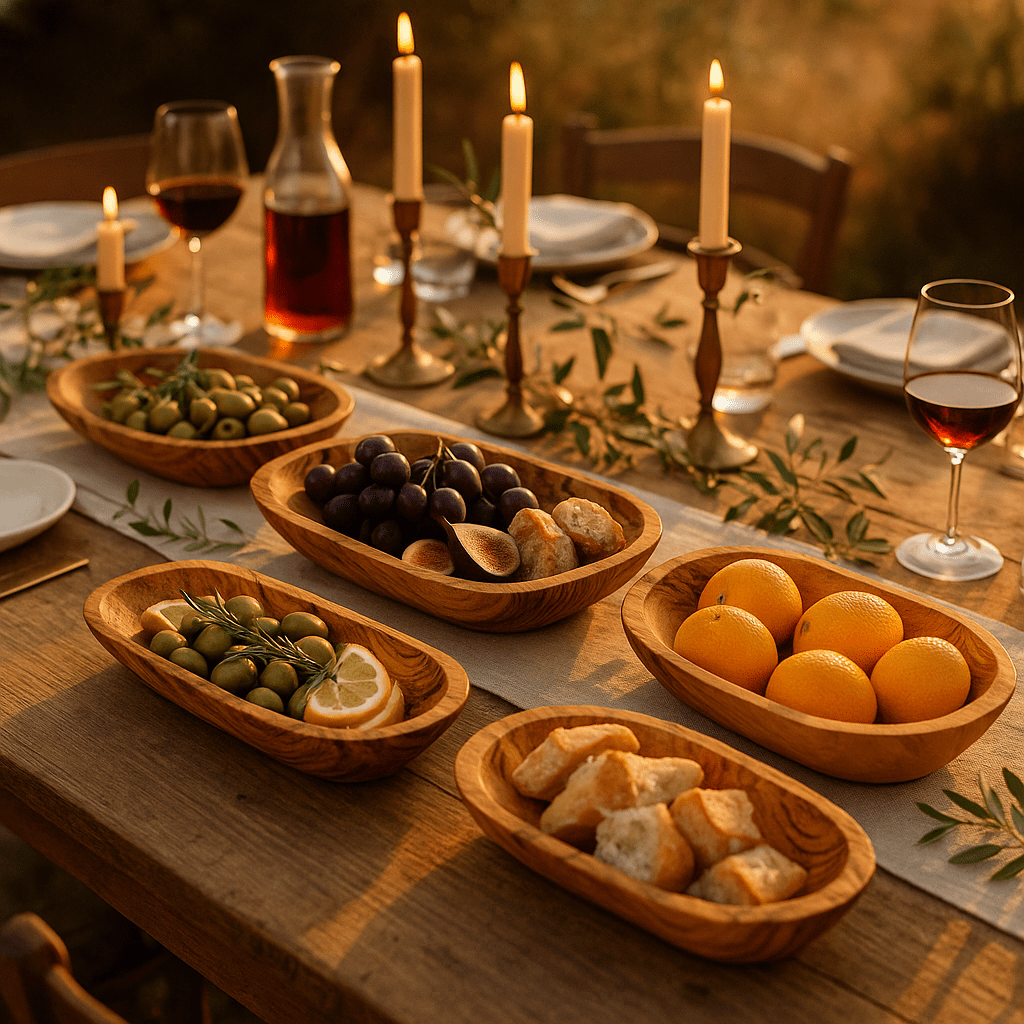 Olivenholz-Schale „TERRA“ – Allzweck-Schale, handgefertigt (ca. 30–33 cm)