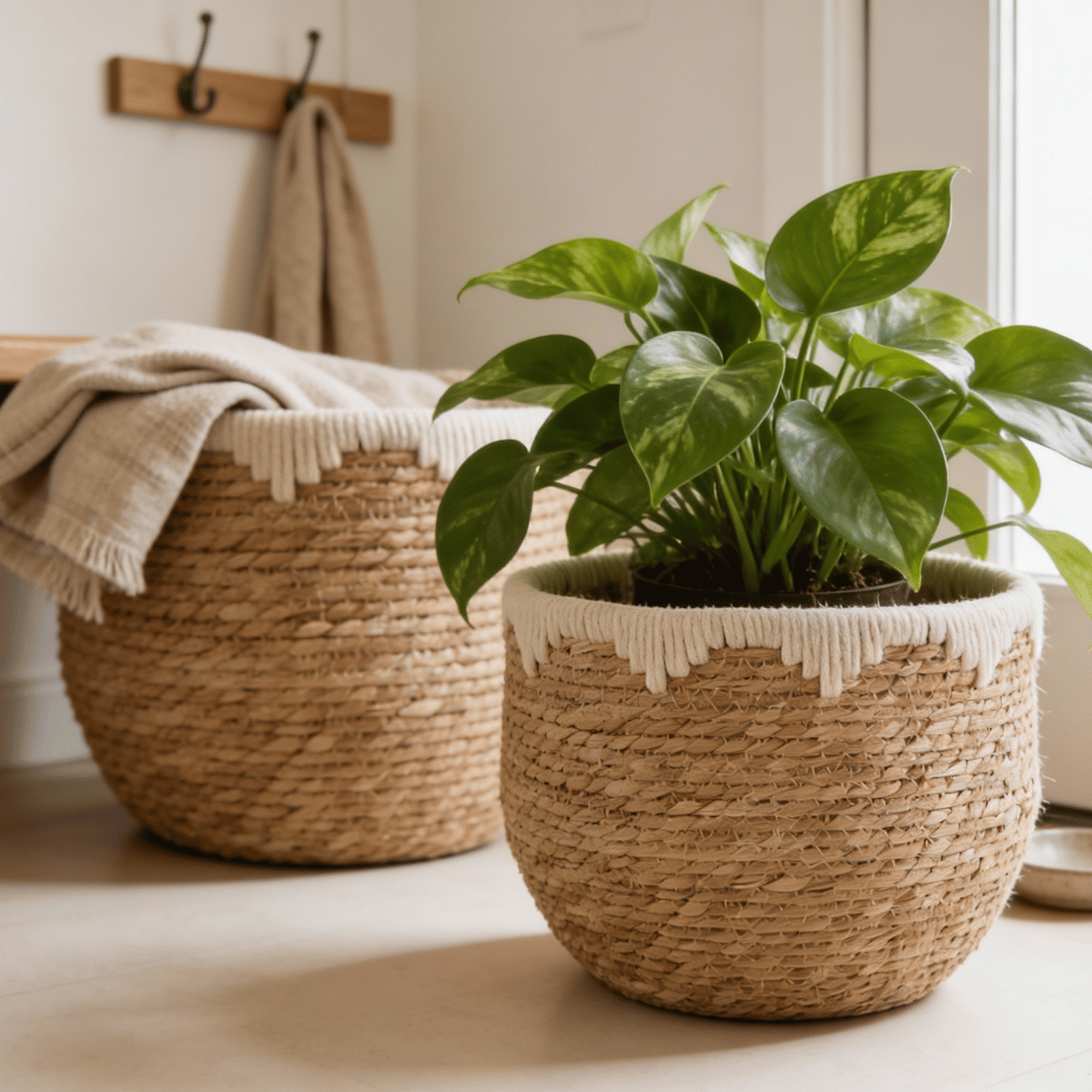 ANKASCHU | Seegras | Aufbewahrungskörbe „Jorck“ – 3er Set