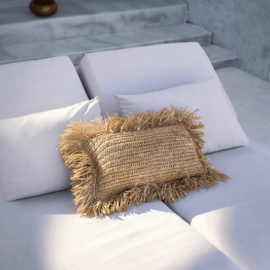 ANKASCHU | Raffia | Kissenbezug – Natur (30 × 50 cm)
