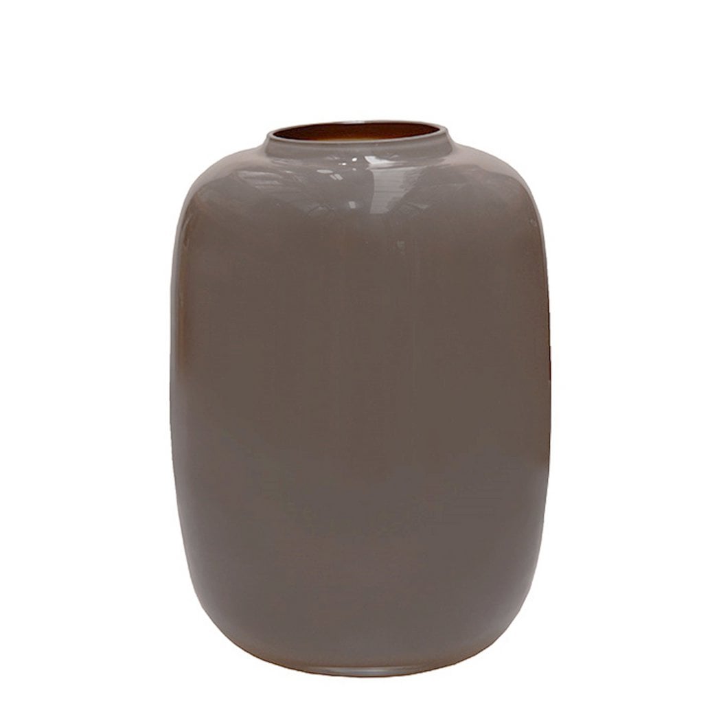 Artic Erde – Skulpturale Vase in warmem Erdton