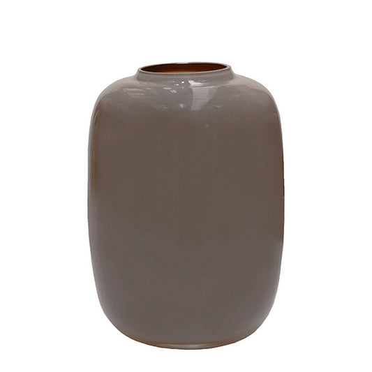 Artic Erde – Skulpturale Vase in warmem Erdton