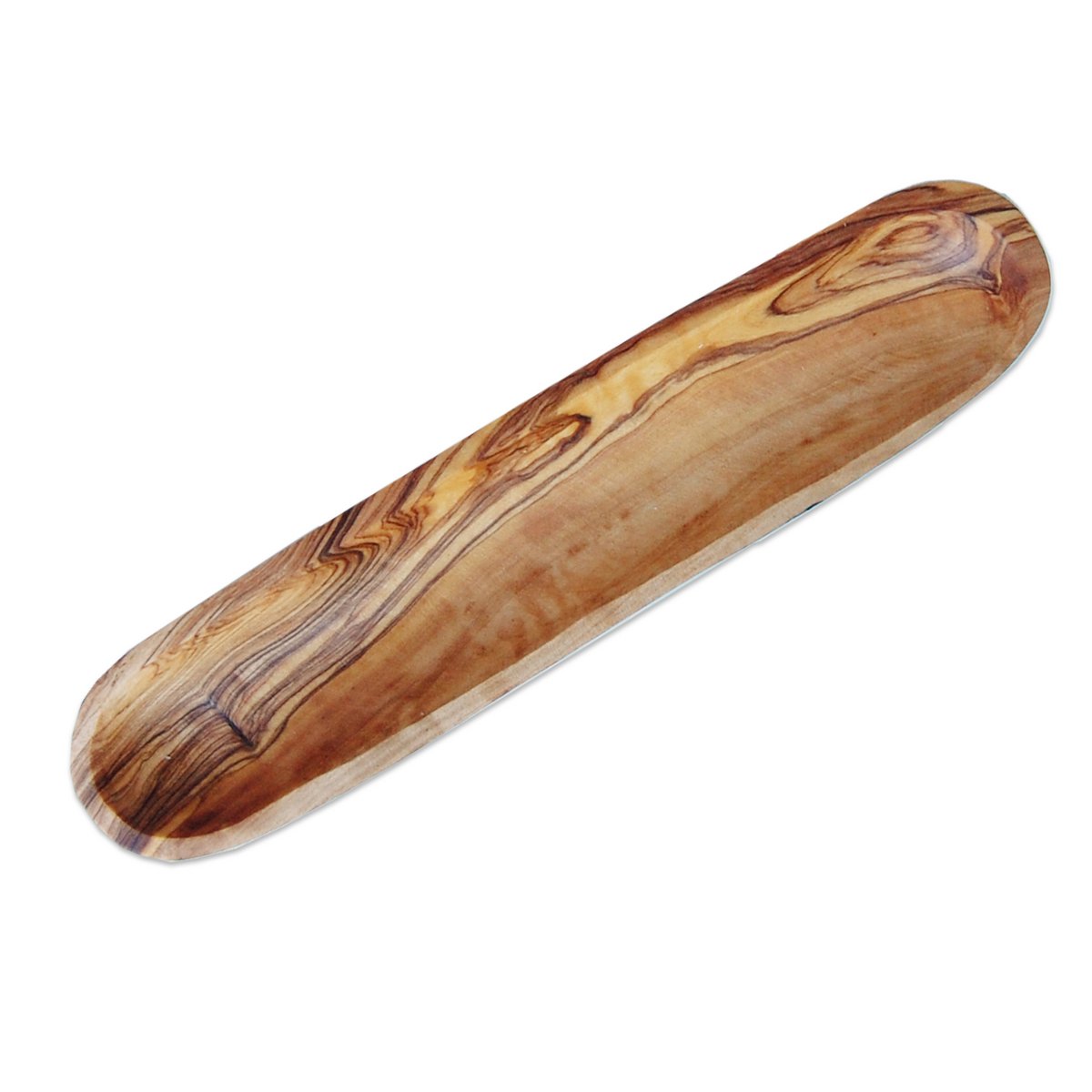 Baguette- & Olivenschale aus Olivenholz – ca. 30 cm