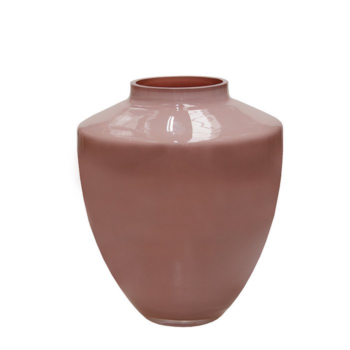 Vase „Tugela“ – Pastellrosa, mundgeblasenes Glas