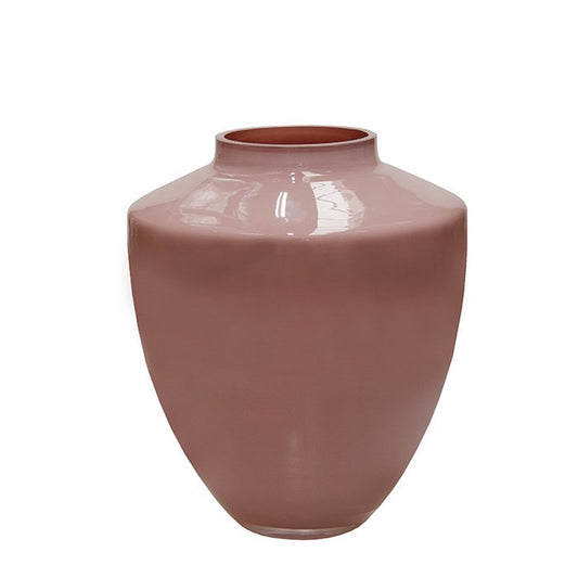 Vase „Tugela“ – Pastellrosa, mundgeblasenes Glas