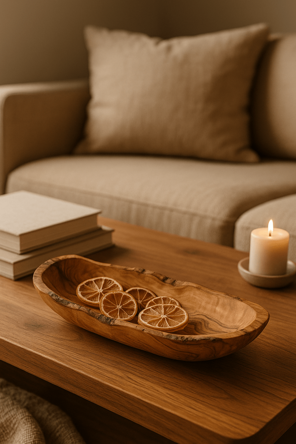 Olivenholz-Schale „TERRA“ – Allzweck-Schale, handgefertigt (ca. 30–33 cm)