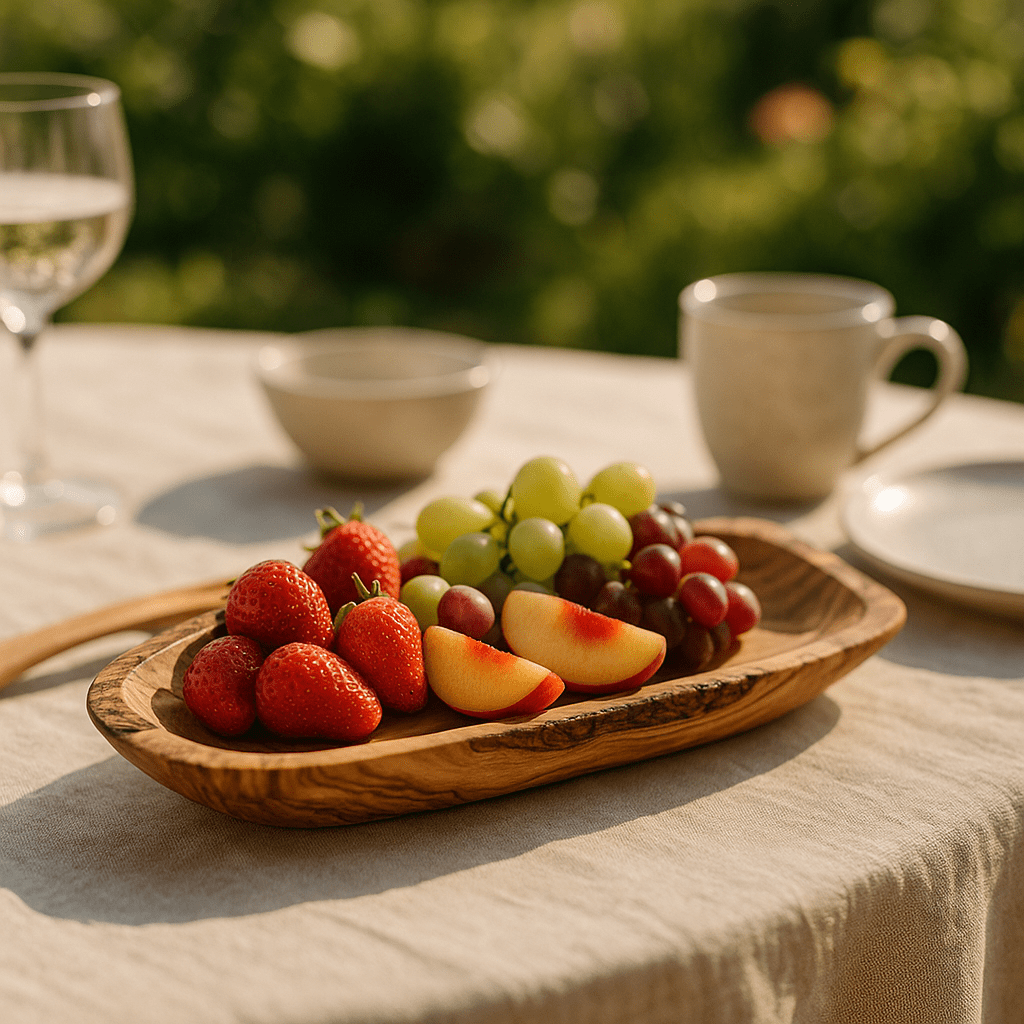 Olivenholz-Schale „TERRA“ – Allzweck-Schale, handgefertigt (ca. 30–33 cm)