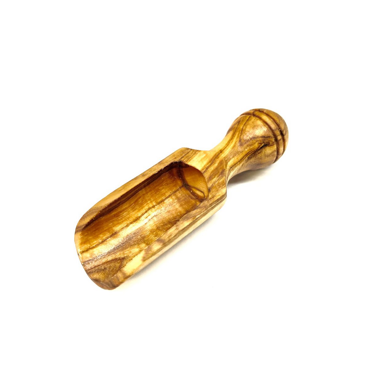 Salzdose aus Olivenholz – mit Deckel & Salzschippchen