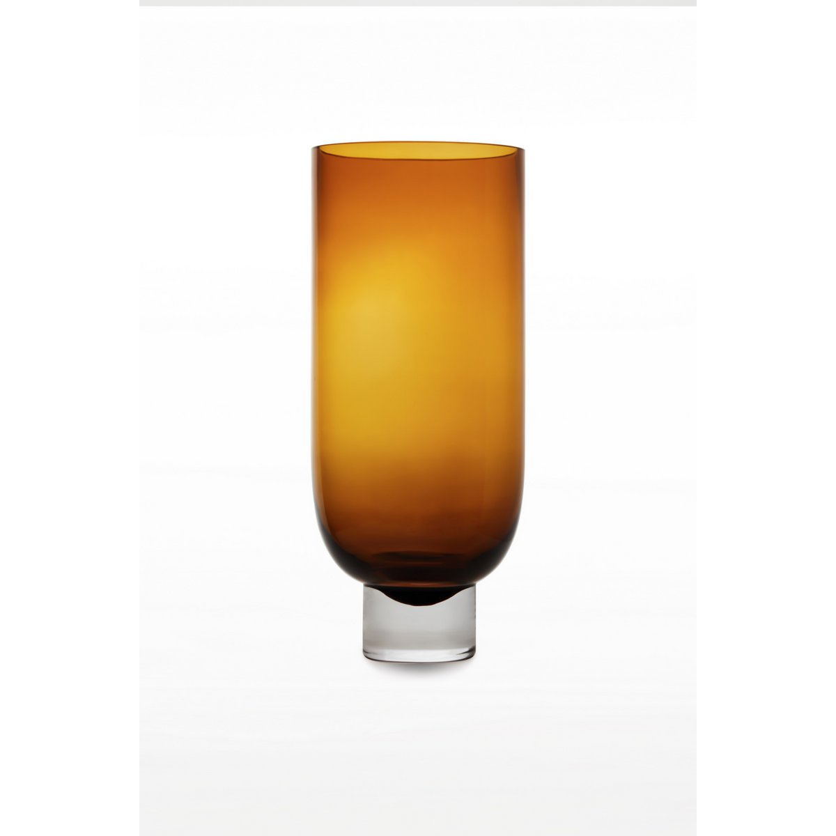 OMAHA36AM – Hohe Glasvase in warmem Dunkelorange