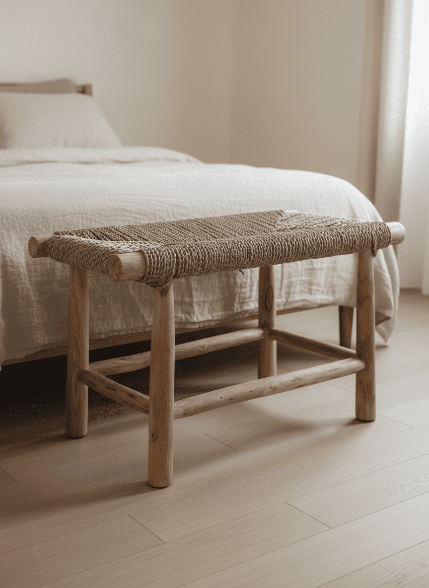 ANKASCHU | Holz & Seegras | Bank „Sungai“ – Natur