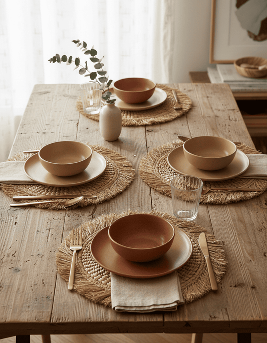 ANKASCHU | Bast & Wasserhyazinthe | Tischset „Java“ – Natur