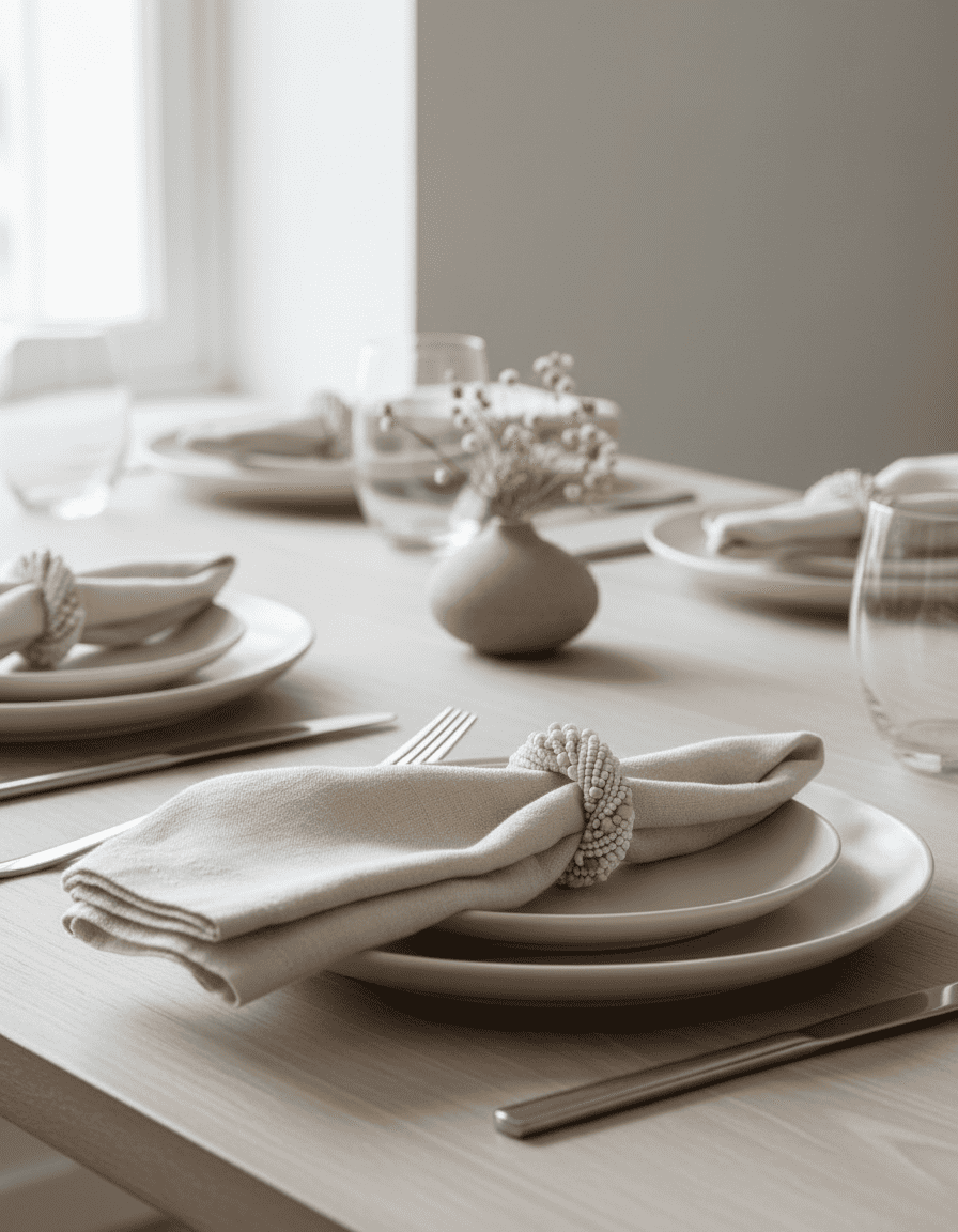 ANKASCHU | Kunststoffperlen | Serviettenring „Pearl“ – Weiß