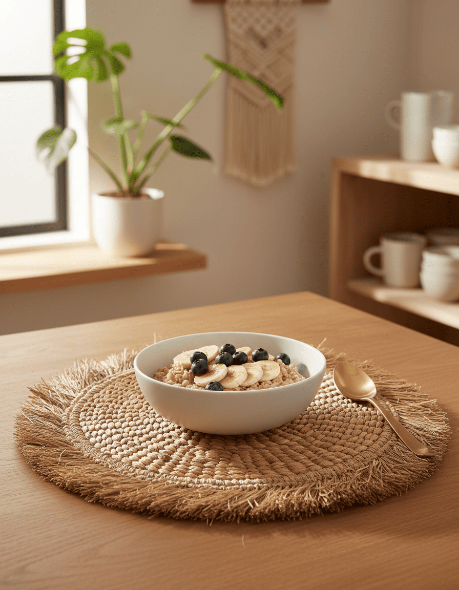 ANKASCHU | Bast & Wasserhyazinthe | Tischset „Java“ – Natur