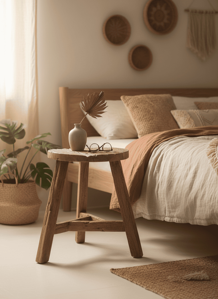 ANKASCHU | Teakholz | Hocker „Yatai“ – Natur