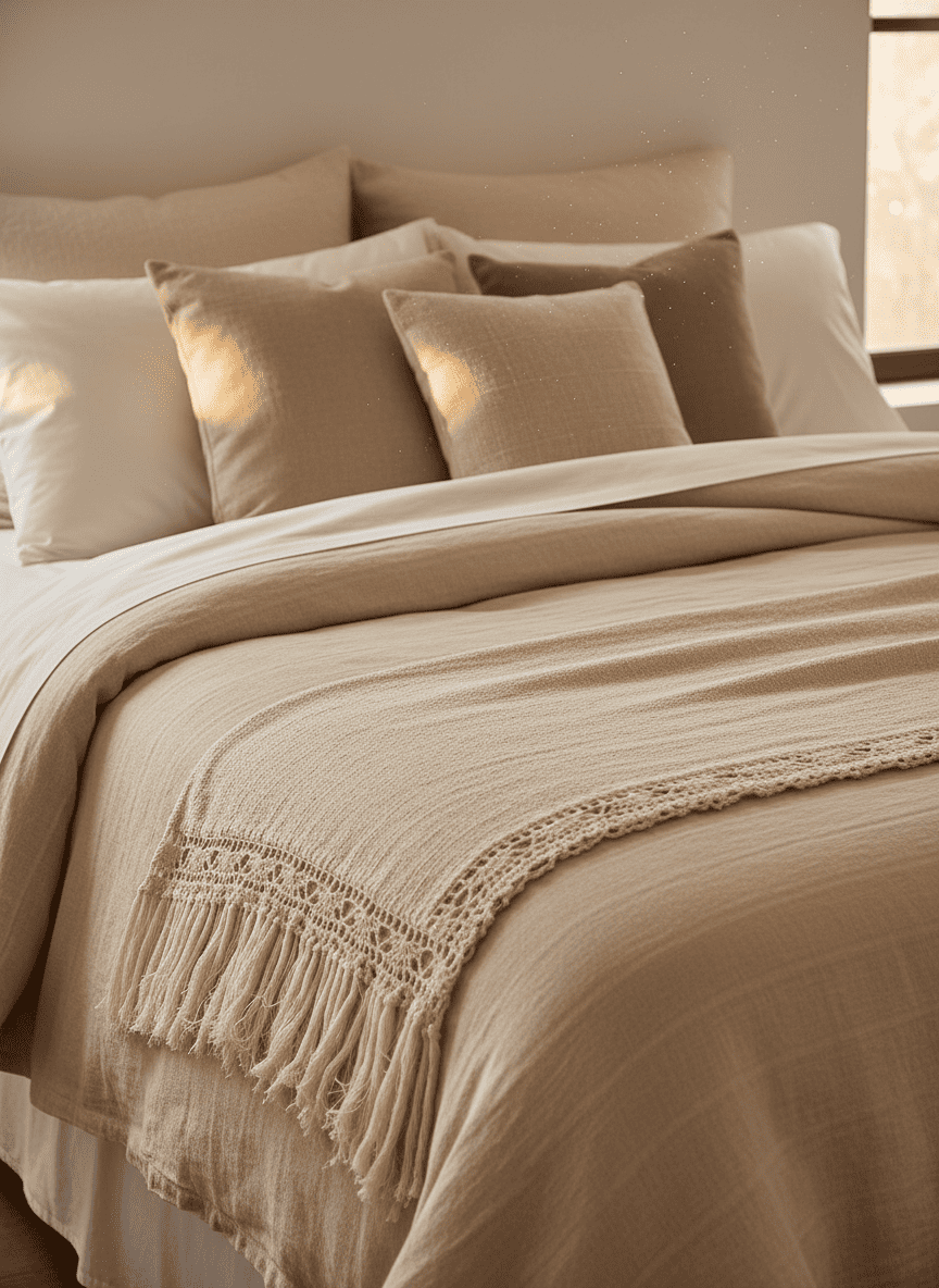 ANKASCHU | Baumwolle | Tagesdecke „Gypsy“ – Natur