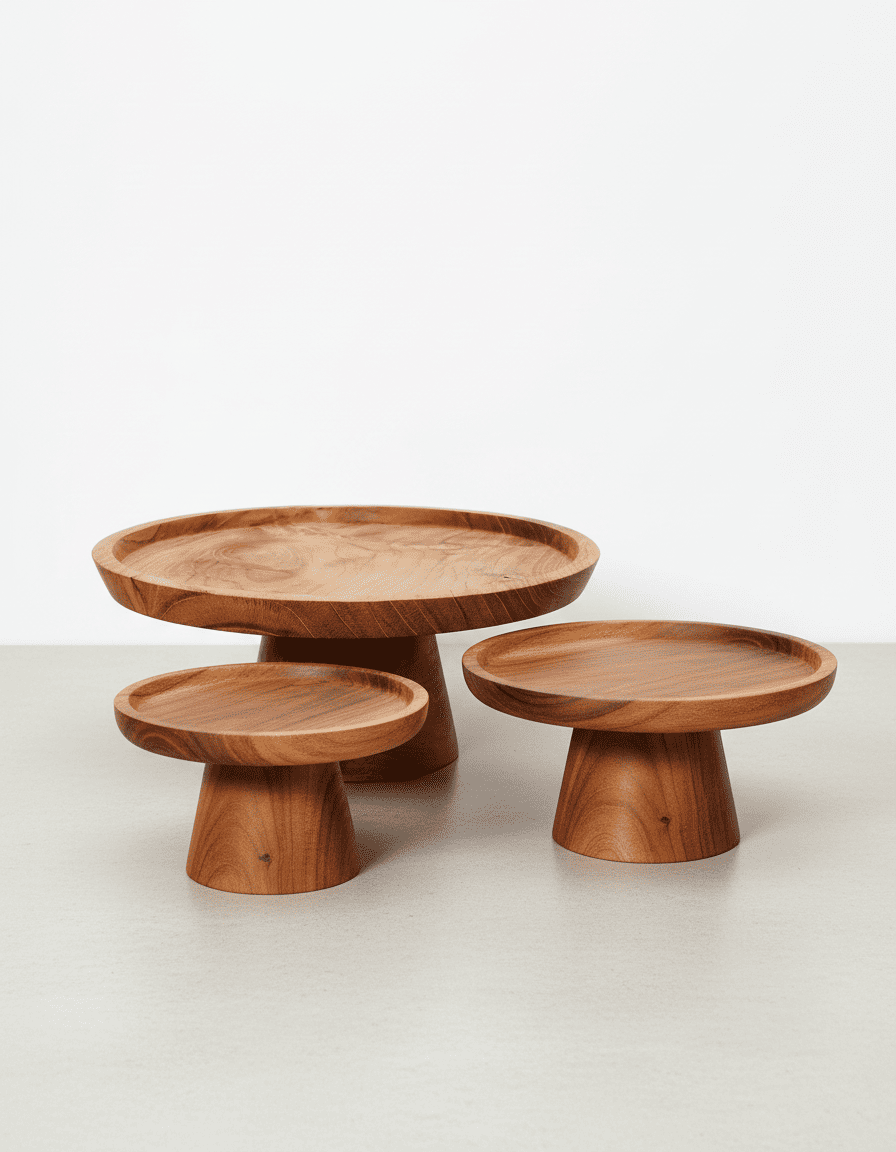 ANKASCHU | Teakholz | Kuchenständer „Root“ – Natur