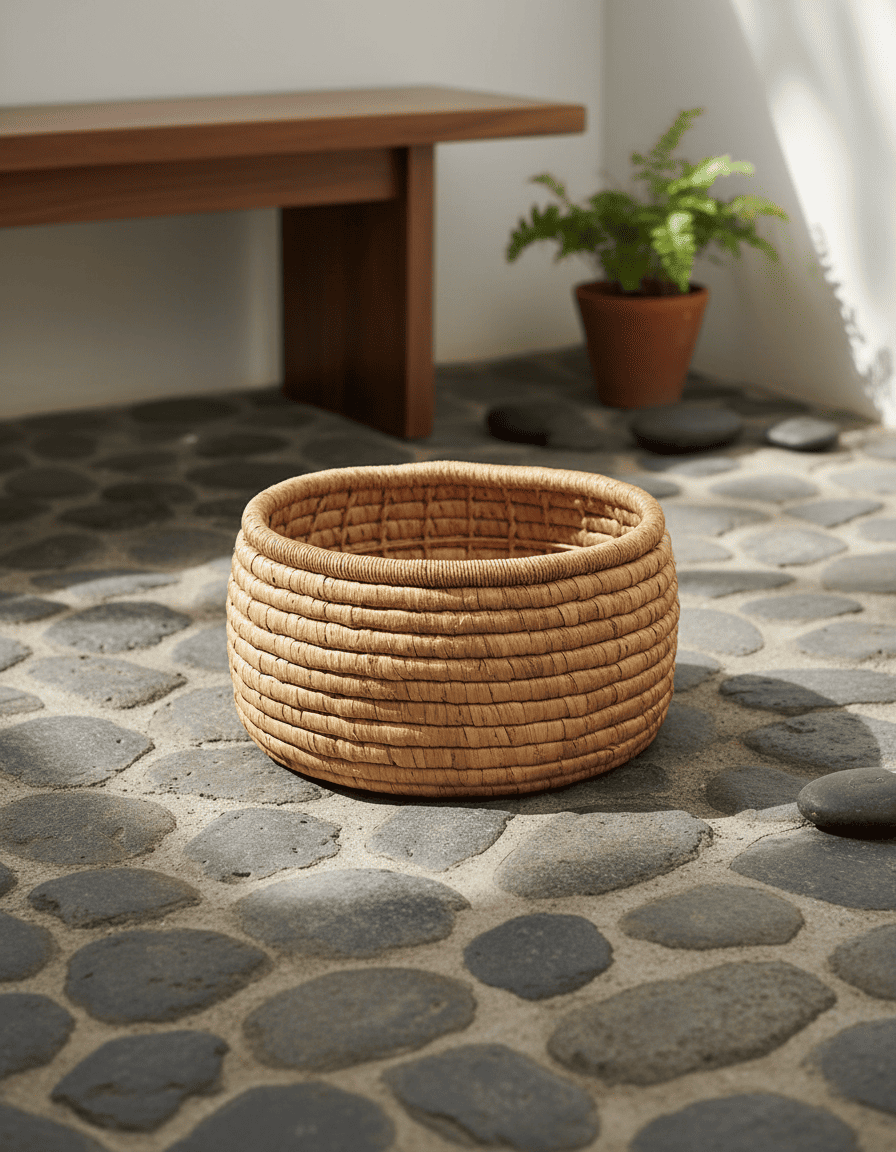 ANKASCHU | Bananenblatt | Korb „Sarvatah“ – Natur