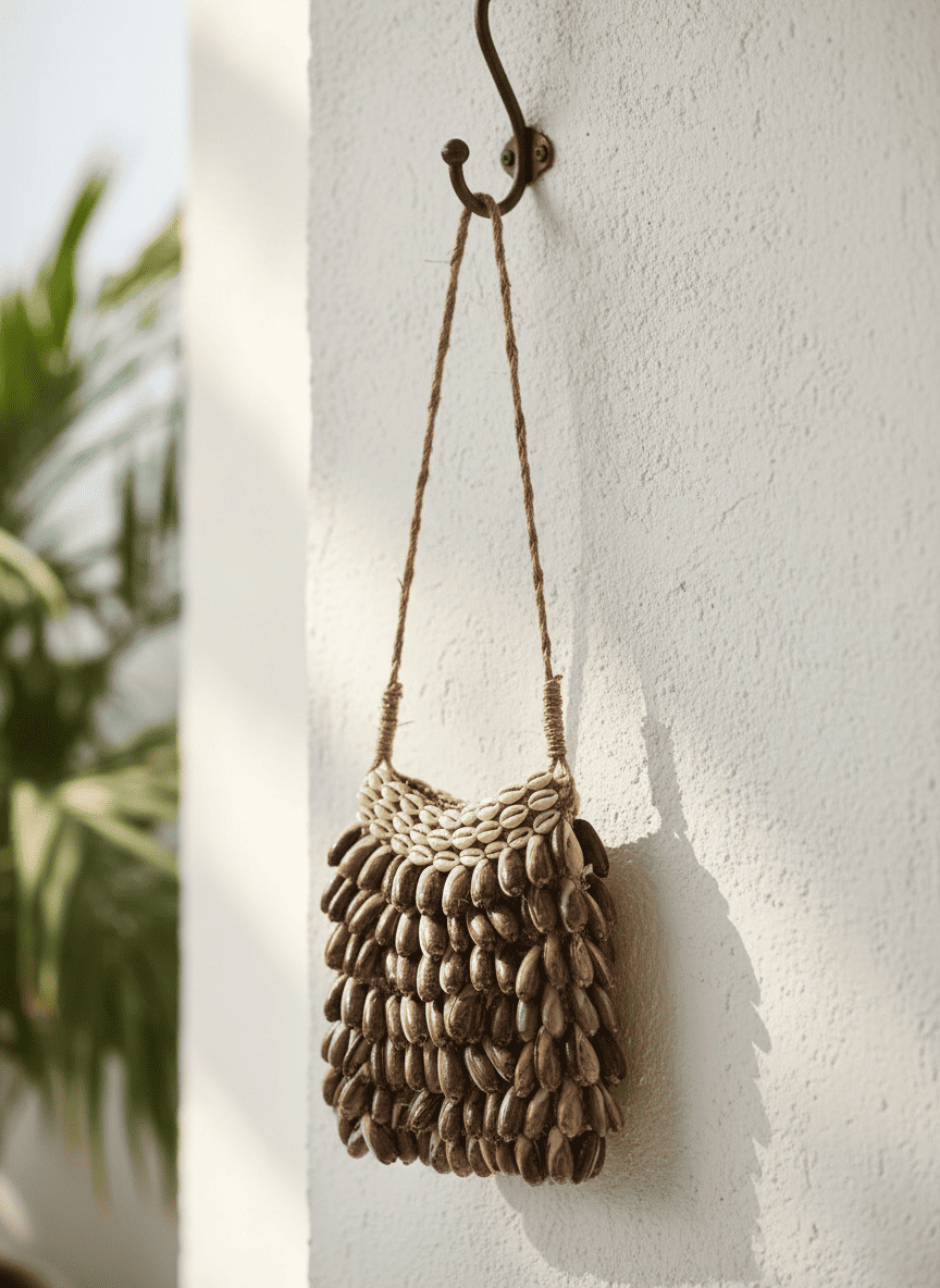 ANKASCHU | Naturmuscheln | Wanddekor „Muschelspiel“ – Natur