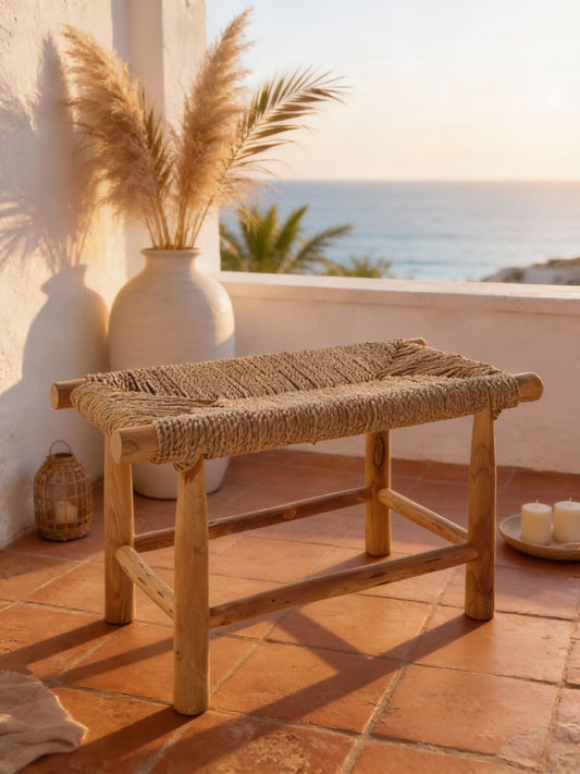 ANKASCHU | Holz & Seegras | Bank „Sungai“ – Natur