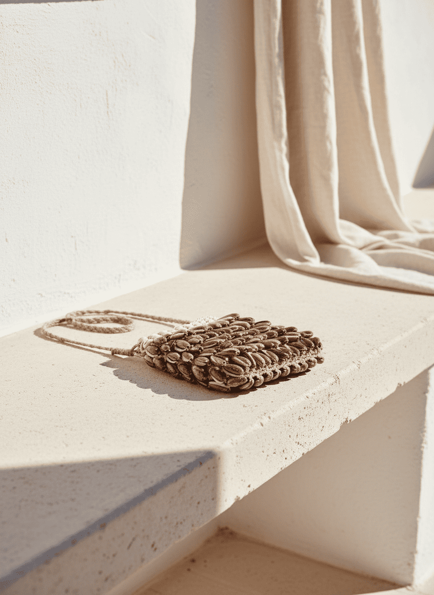 ANKASCHU | Naturmuscheln | Wanddekor „Muschelspiel“ – Natur