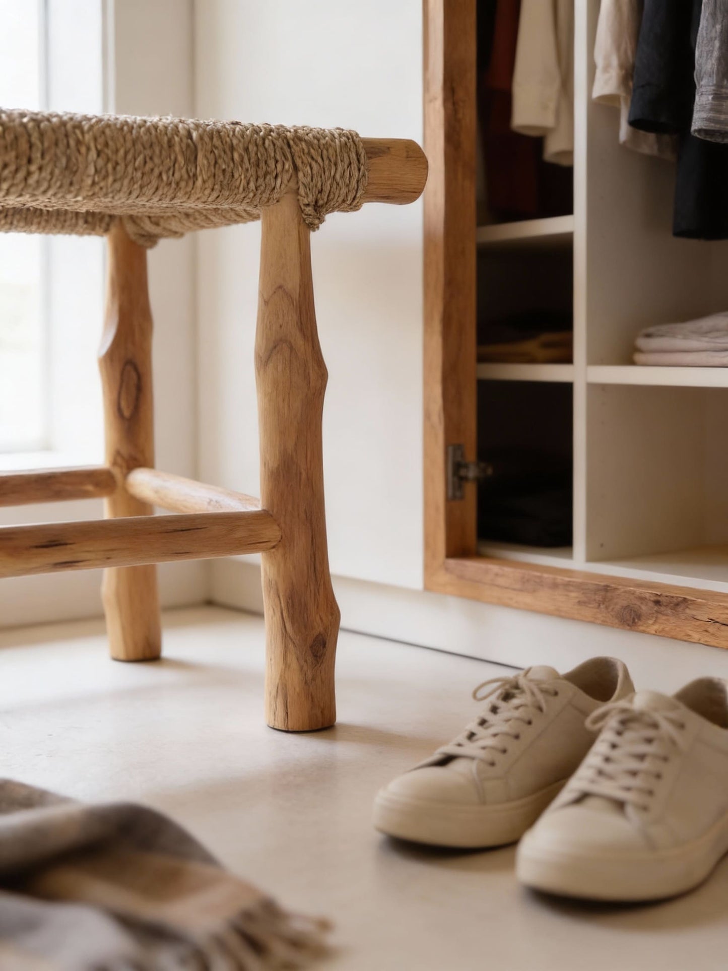 ANKASCHU | Holz & Seegras | Bank „Sungai“ – Natur