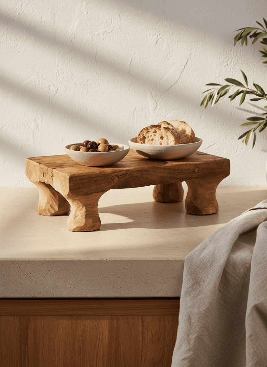 ANKASCHU | Teakholz | Delikatessen-Tablett „Delish“ – Natur